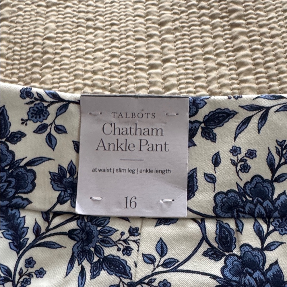 Talbots Blue Floral Women Pants - Picture 5 of 11
